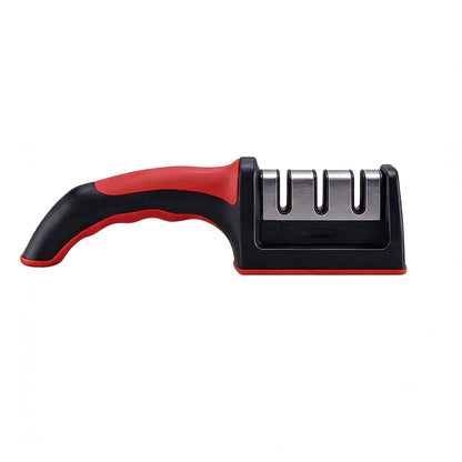 Ergonomic 3 Stage Manual Knife Sharpener Non-Slip Handle Kitchen Knife Sharpening Tool for Home Cooking