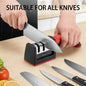 Ergonomic 3 Stage Manual Knife Sharpener Non-Slip Handle Kitchen Knife Sharpening Tool for Home Cooking