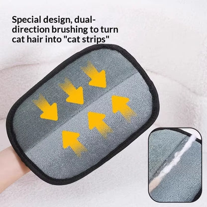 Pet Hair Removal Glove Cat & Dog Hair Cleaner Easy to Use Dual-Sided Adhesion Electrostatic Brush Multifunctional Home Use